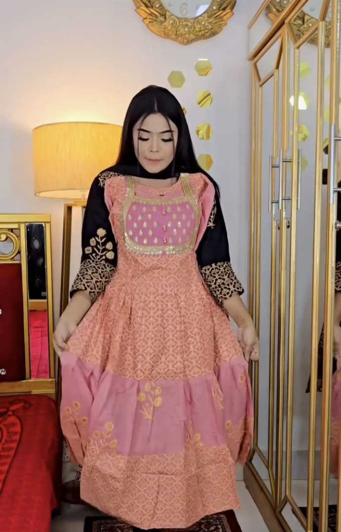 Anarkali,gown,orna,set