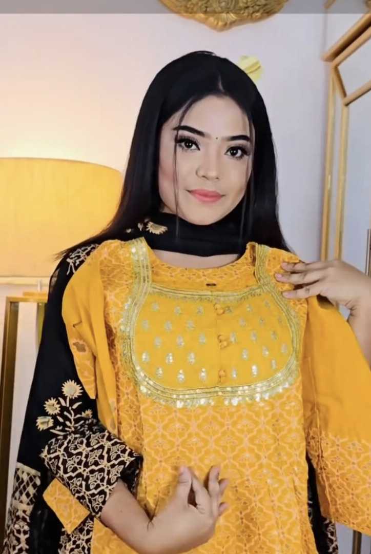 Anarkali,gown,orna,set