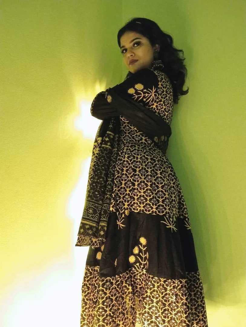 Anarkali,gown,orna,set